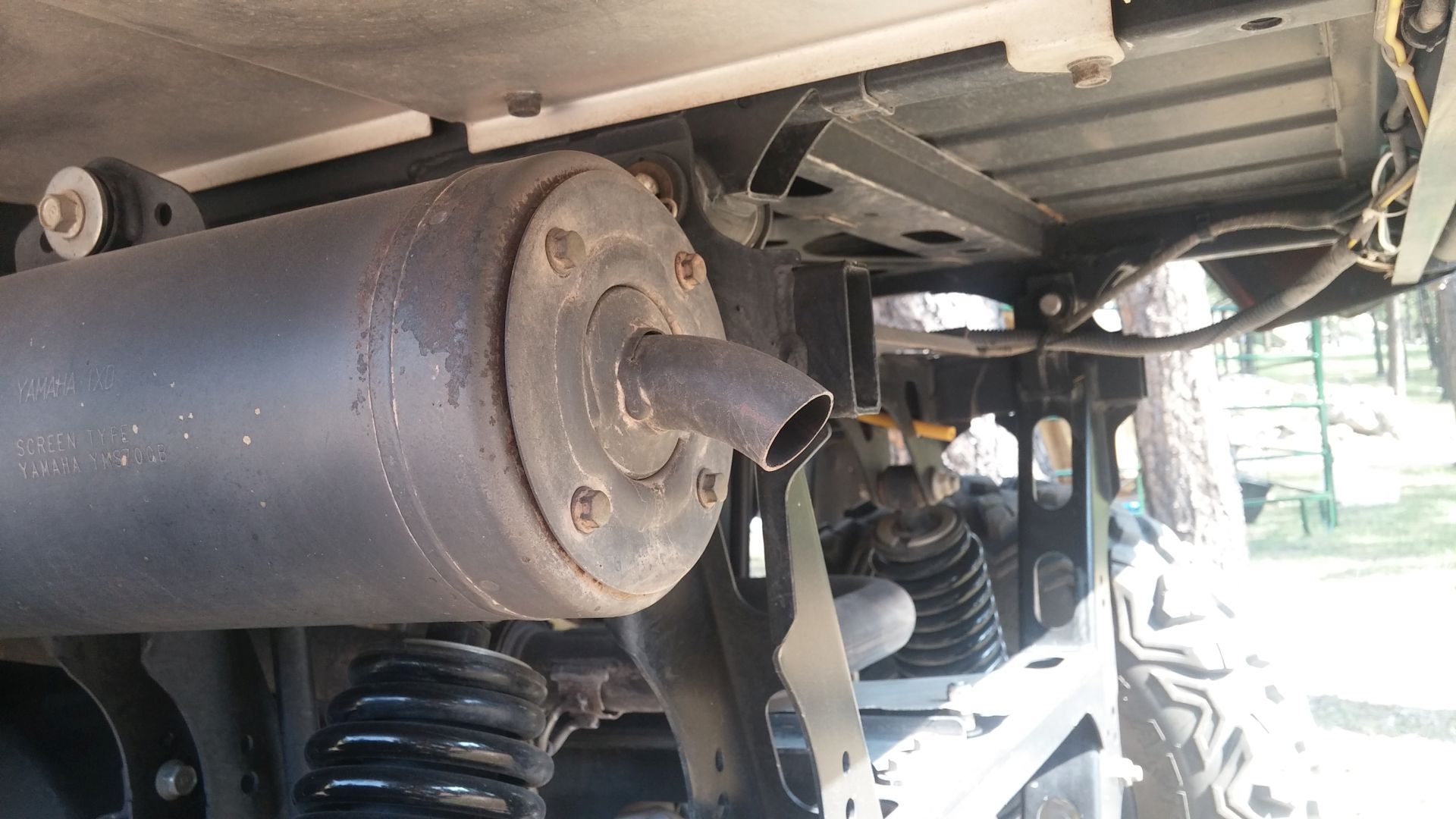 Simple Viking exhaust mod for less dust and noise Viking Forum